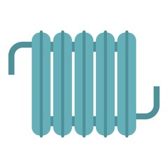 Retro iron central heating battery icon isolated