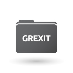 Isolated folder signal with  the text GREXIT