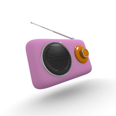Pink radio vintage style