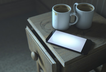 Bedside Table And Cellphone