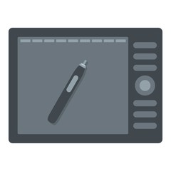 Graphics tablet icon isolated