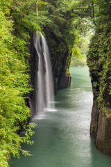 Fototapeta premium Takachiho gorge and waterfall in Miyazaki, Kyushu, Japan