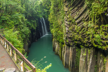 Takachiho gorge and waterfall in Miyazaki, Kyushu, Japan