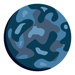 Small planet icon isolated