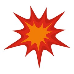 Heavy explosion icon isolated