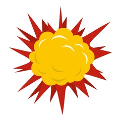 Terrible explosion icon isolated