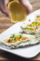 Baked oysters