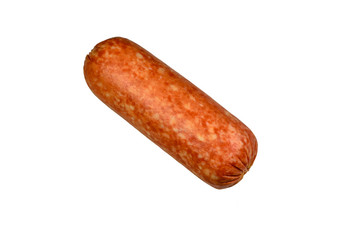 Salami sausage isolated on white background