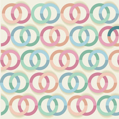 Fototapeta premium Decorative pattern with drawn circles, vector background.