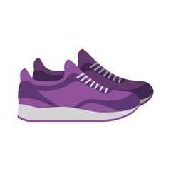 Sneakers, sport shoes isolated on white background. footwear for sport and casual look vector illustration.