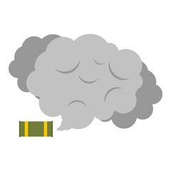 Tear gas canister icon isolated