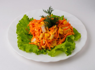 salad with carrot and corn