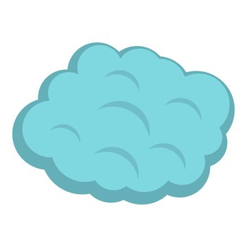 Round cloud icon isolated