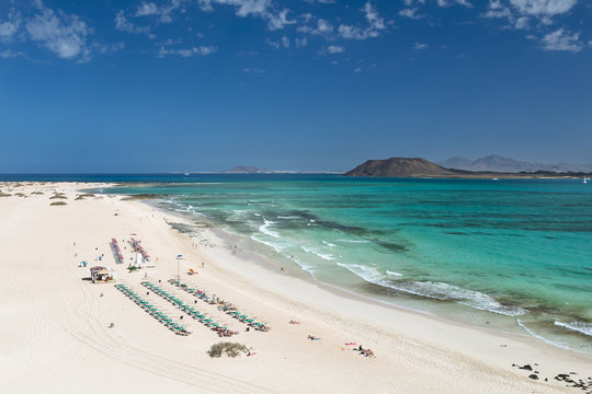 Corralejo Beach in Fuerteventura, Spain