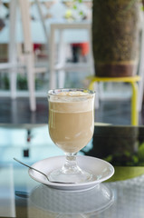 Iced latte coffee