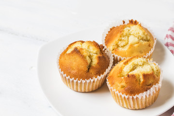 Homemade Banana Nut Muffins Ready to Eat