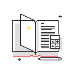 Color box icon, judge book illustration, icon
