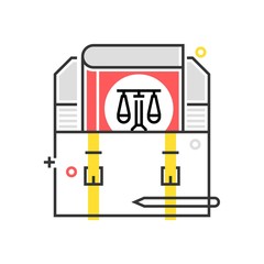 Color box icon, employment law illustration, icon