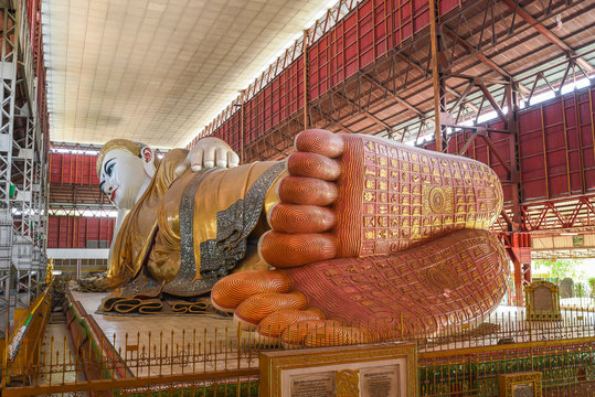 Chauk htat gyi reclining buddha images, Yangon, Myanmar