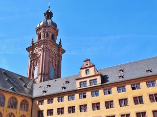 Naklejka premium Würzburg, Alte Universität, Turm der Neubaukirche