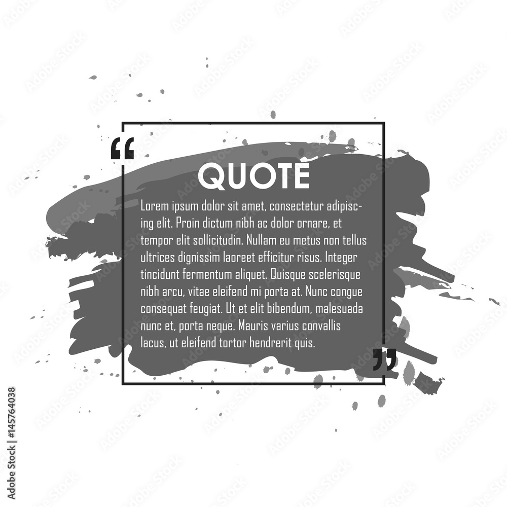 Poster quote text bubble. commas, note, message and comment. design element
