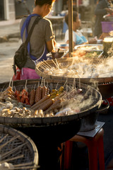 steam food in market