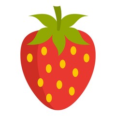 Obraz premium Red fresh strawberry icon isolated