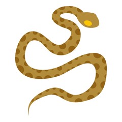 Brown spotted snake icon isolated
