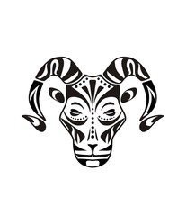 Tattoo head of the ram