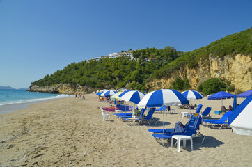 Fototapeta na wymiar karavostasi beach in Thesprotia greece
