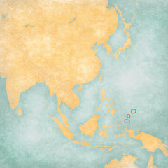 Map of East Asia - Palau