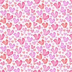 Seamless pattern with hearts. Tileable background.