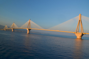 Obraz premium bridge in Rio Antirio Patra Greece