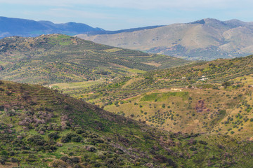 Fototapeta na wymiar European Highlands. Sicilian Spring Landscape