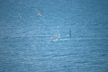 Naklejka premium Group of surfers