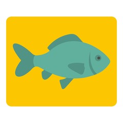Fresh raw fish icon isolated