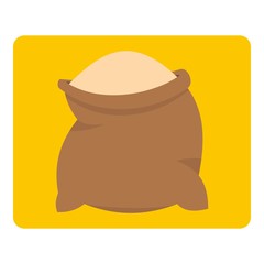 Linen sack full of flour icon isolated