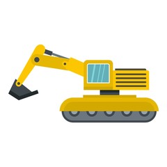 Excavator icon isolated