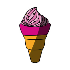 Delicious ice cream icon vector illustration graphic design
