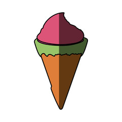 Delicious ice cream icon vector illustration graphic design