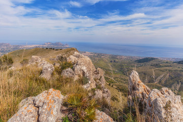 European Highlands. Sicilian Spring Landscape