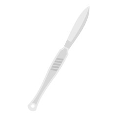 Steel scalpel icon isolated