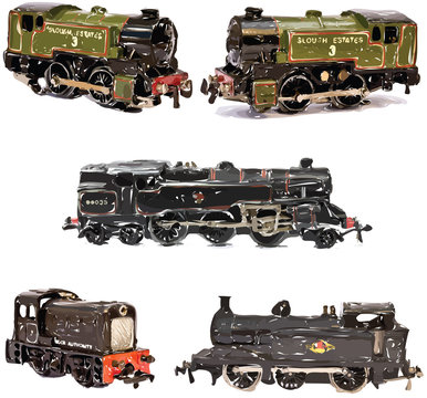 Vintage Toy Train Vectors 