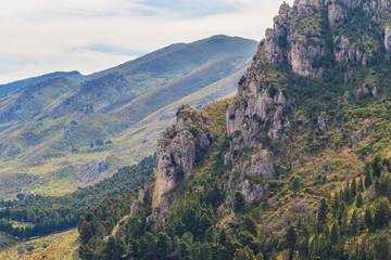 European Highlands. Sicilian Spring Landscape