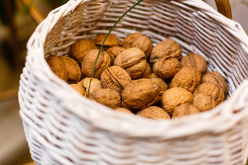 walnuts in the basket
