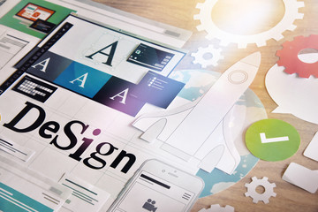 Design services. Concept for different categories of design, graphic and web design, logo,...