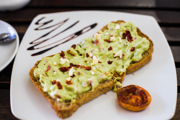 Toasts with avocado spread