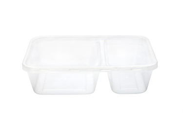 Plastic food container / Plastic container on white background. - 145781059