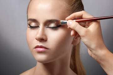 Beautiful young woman in beauty salon