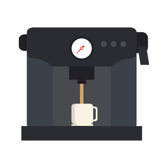 machine serving coffee related icon image vector illustration design 